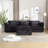 112" Oversized L-shaped Chenille Cloud Sectional Sofa – Modular Sleeper With Memory Foam & Moveable Ottoman-1502739845