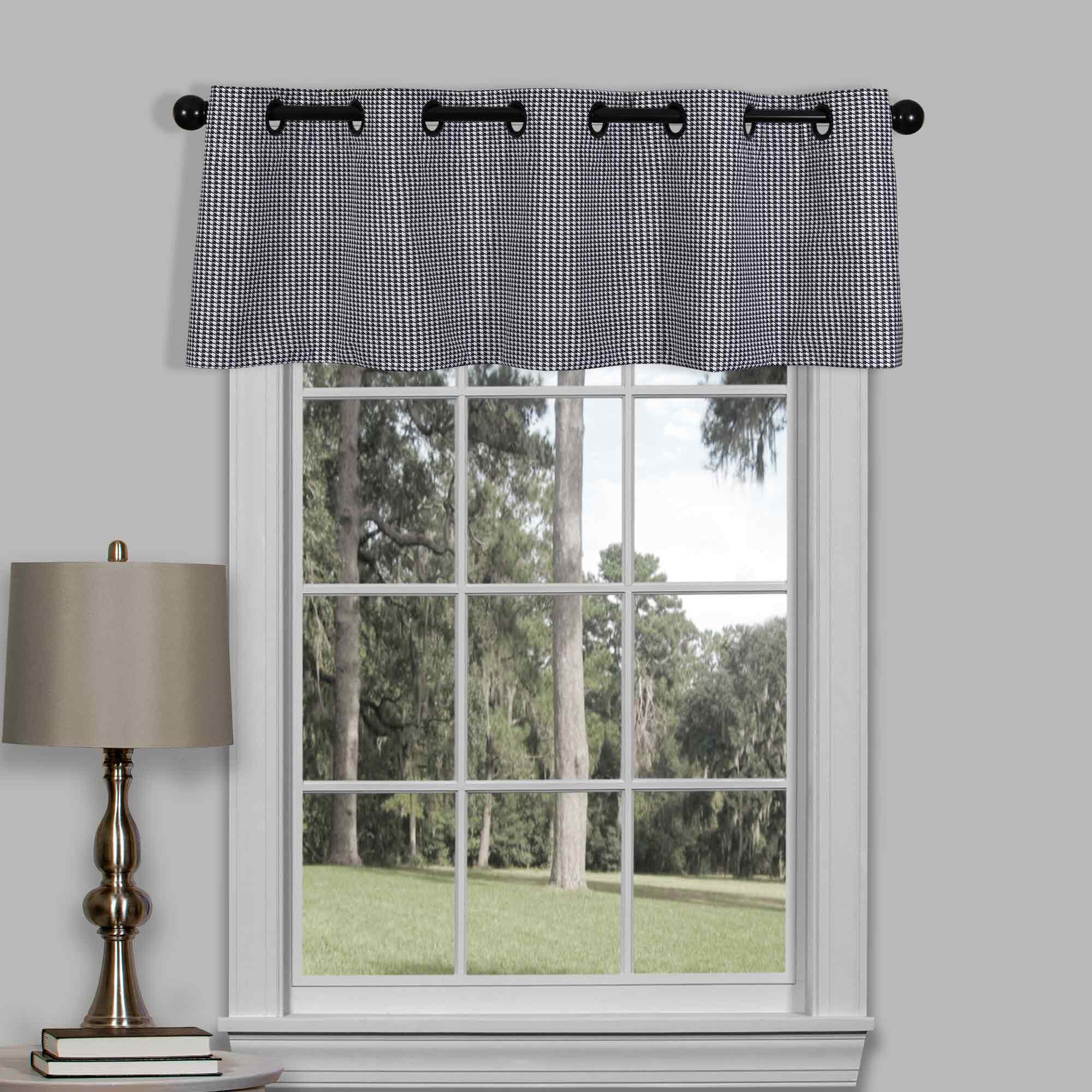 thomasville at home Houndstooth Cotton Tailored 72'' W Window Valance ...