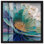 Reproduction florale sarcelle sculptée par Art Remedy