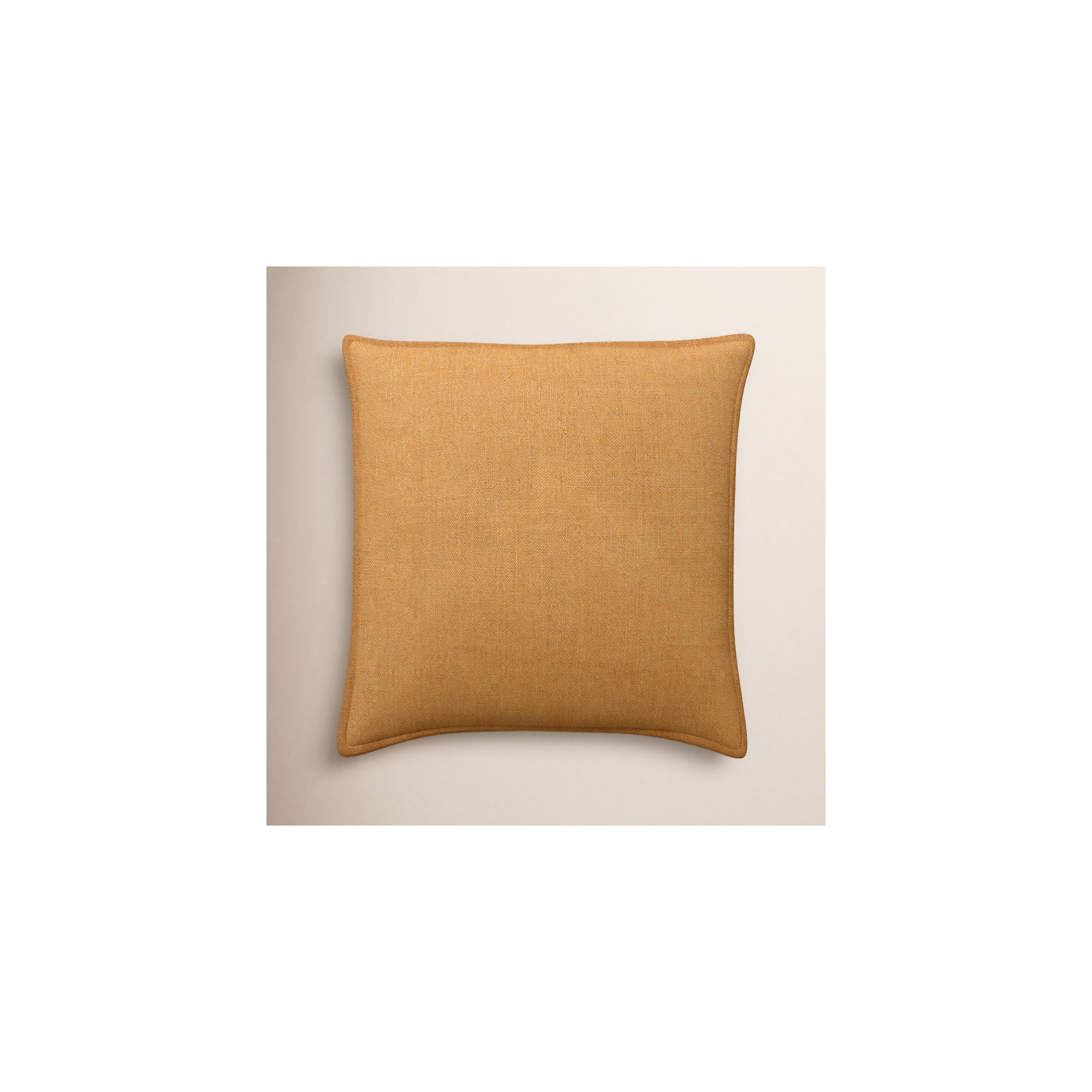Burbank Linen Throw Pillow, Down, 20" x 20", Light Terracotta