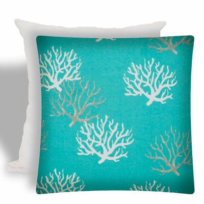 Floating Coral Outdoor Square Pillow Cover & Insert -  Joita, JOIZ3280560B