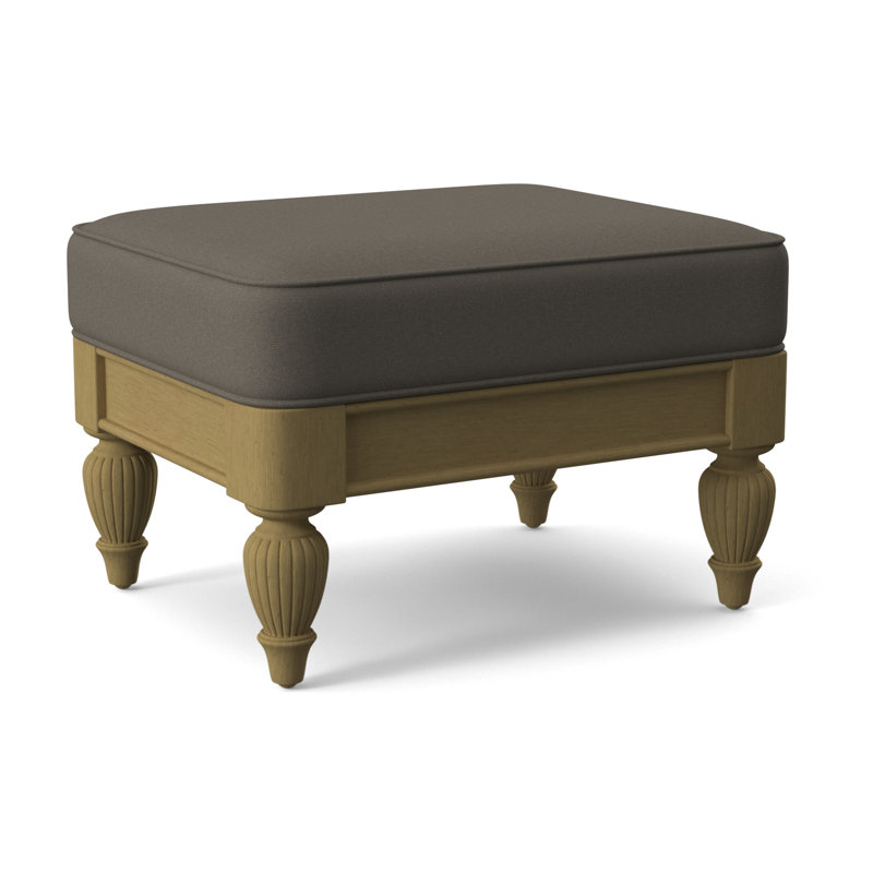Grand View Ottoman, Bisque Finish, Gray Sugar Performance; 0863-84