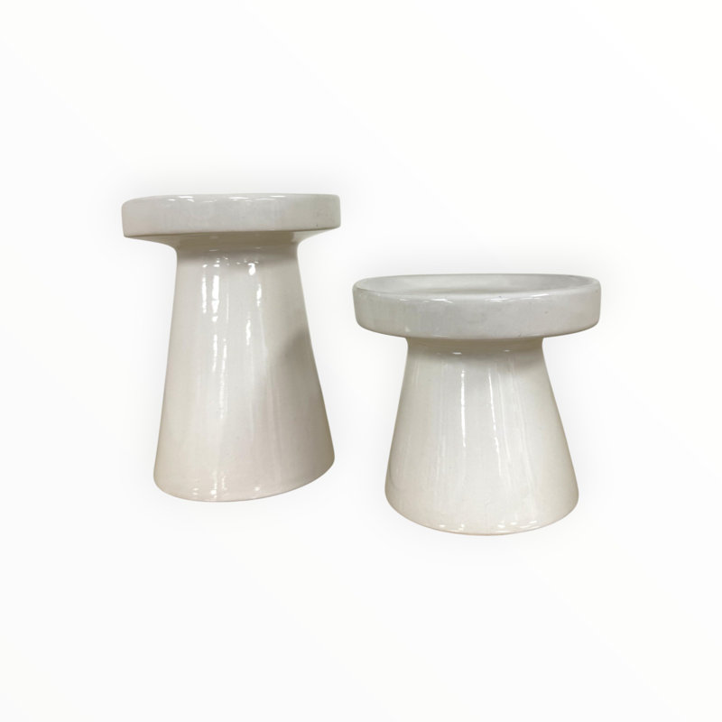 Cameron Candleholder Set, White