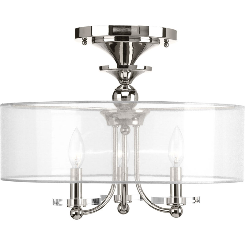 Lustree tambour simple 3 lumières Elia