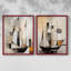 NAUTICAL Series CCCLLXXVVI - Impression encadrée de qualité supérieure - prête à être accrochée - pas de clous requis - pas de clous requis-2102798798-2102798784
