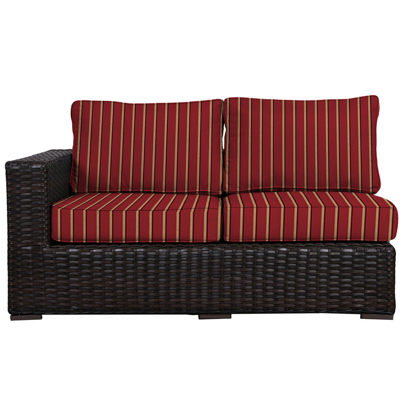 Canapé de patio Sirci avec coussins Sunbrella, Cramoisi Harwood