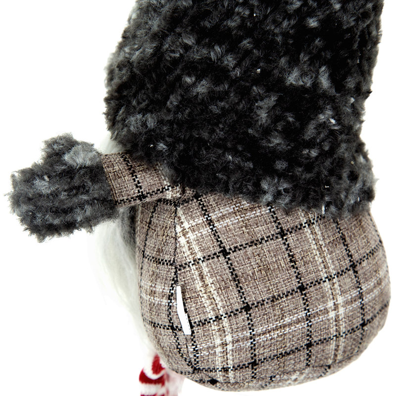 Sitting Gnome With Soft Legs  Set of 4  7.5" x 3" x 14.5"H  Gray