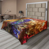Ambesonne Colourful Top Flat Sheet Prometheus Cave View Twin Multicolor