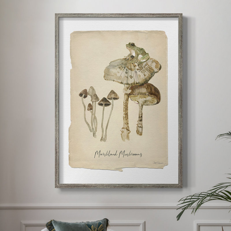 Marshland Mushroom, reproduction encadrée - bois massif, H 11 po x l 9 po