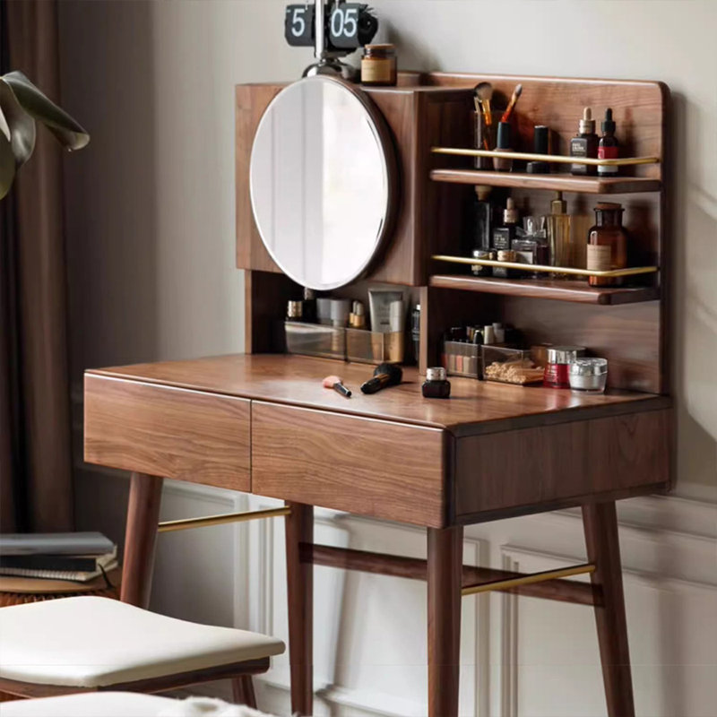 Coiffeuse avec miroir, 2 tiroirs