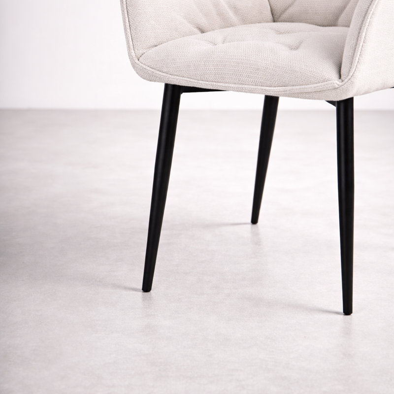 Chaise Eastman en tissu, crème, Crème