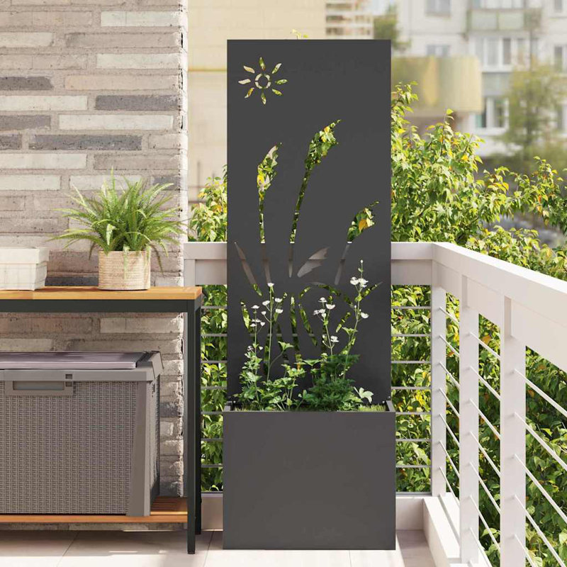 Planter Box, 140cm H x 50cm W x 50cm D, Black