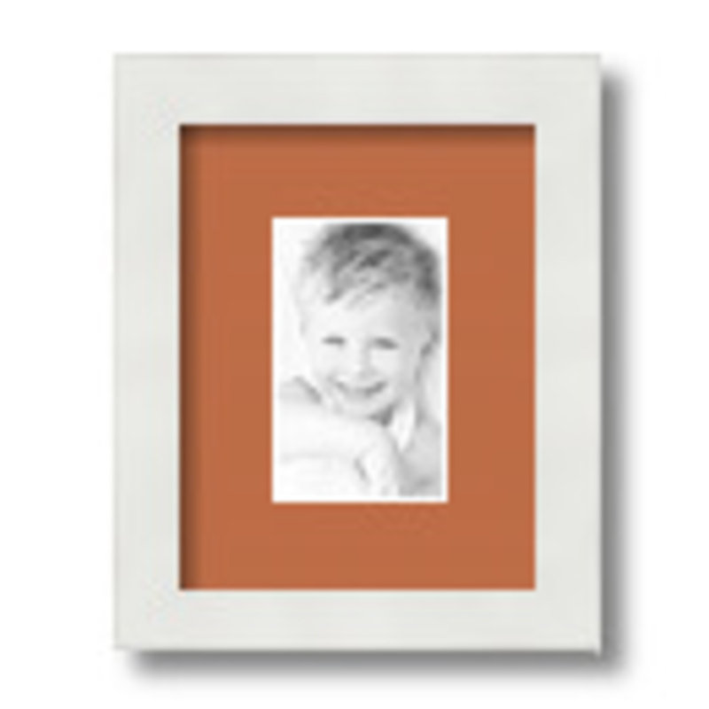 Matte Picture Frame with Mat, Orange
