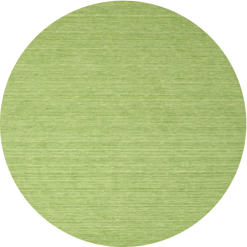 Tapis de zone vert contemporaine, Rond 5 pi