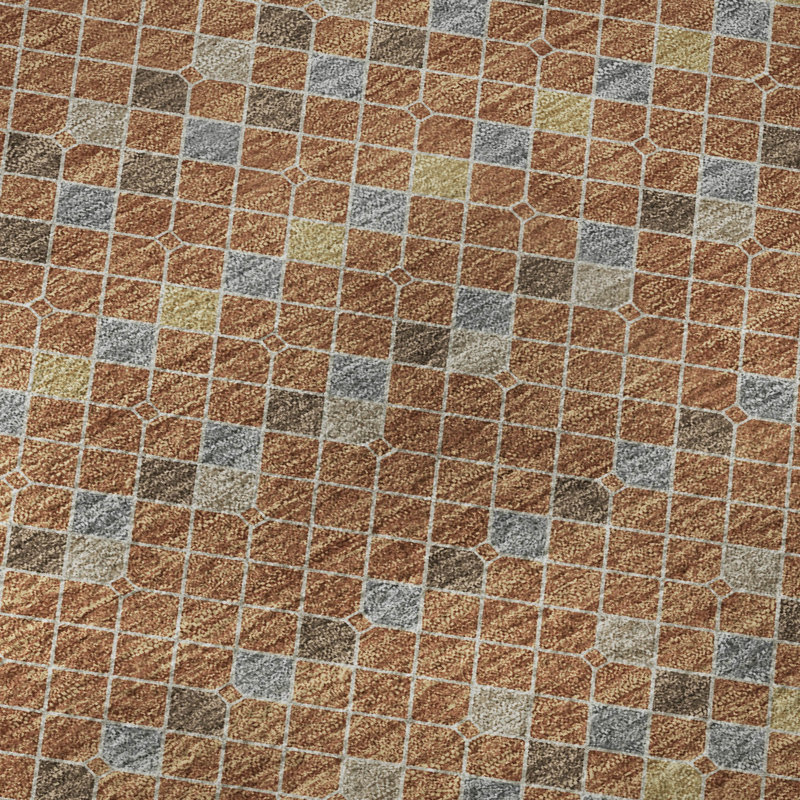 Premium Machine Washable Sykora AMF1408 Stripes Rug, Rectangle 8' x 10'