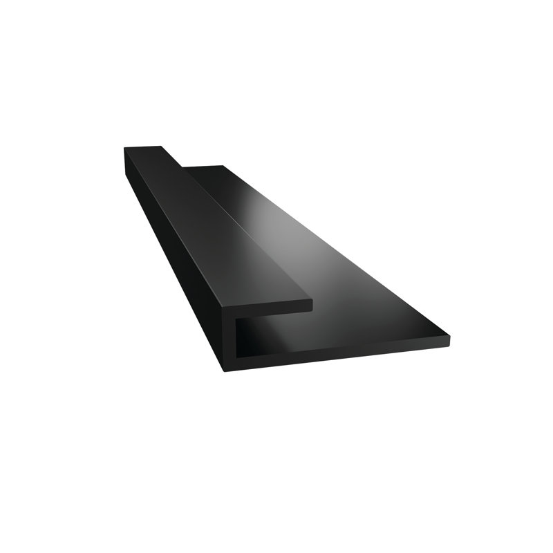 FlexStyle 60"W x 36"D x 80"H White Block Shower Wall Surround with Black Trim