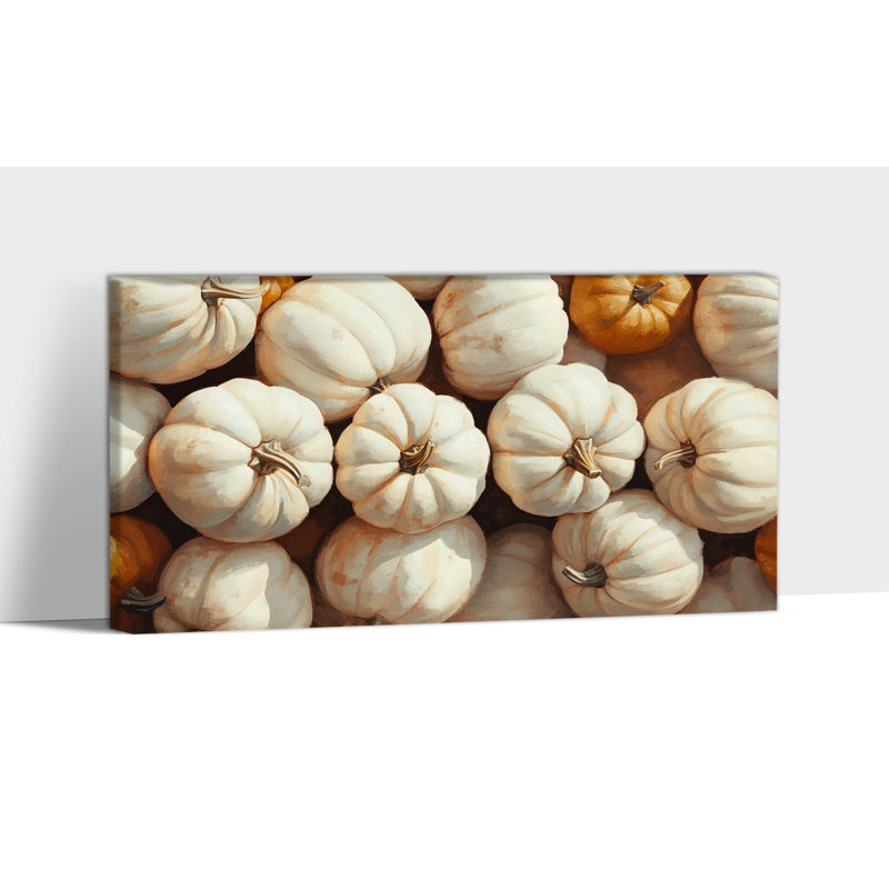 Large Fall Pictures Wall Decor - Pumpkin Fall Canvas Wall Art for Living Room, Autumn Harvest Wall Art Paintings for Home Decoration, Framed Wrapped Canvas Prints, 24×48 inches