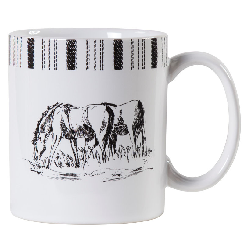 Ensemble de grandes tasses à café 4 pièces Ranch Life, Remuda