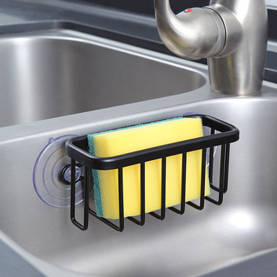 Rust Kitchen/Bathroom Sink Suction Holder for Sponges, Scrubbers, Soap