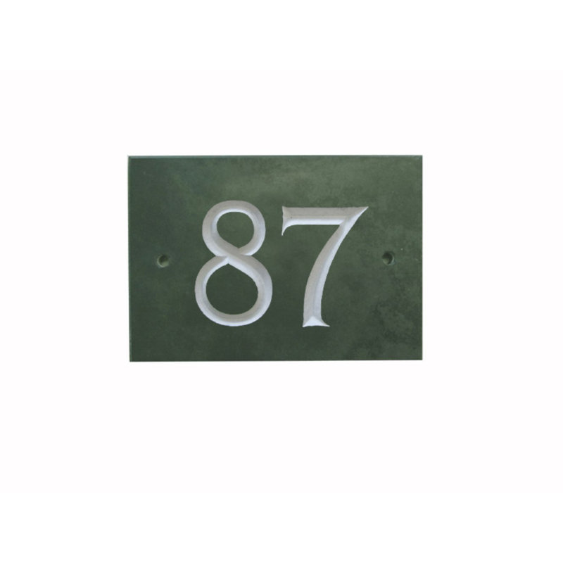 Odacia 10cm H Stone House Number, Green, 87