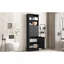 Grande armoire de rangement noire avec 3 tiroirs et tablettes réglables pour salle de bain, bureau, bureau et intérieur, panneau de fibres à densité moyenne avec finition peinte-339656922
