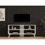Meuble télé moderne blanc avec de nombreuses tablettes, 47,2 po x 19,7 po x 11,6 po | 100% panneau de particules enduit de mélamine, épaisseur: 0,7 pouce | Solution de rangement élégante et fonctionnelle pour le salon ou les espaces de divertissement-60543324