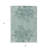 3' X 5' Sage Fern Green And Ivory Floral Washable Indoor Outdoor Area Rug