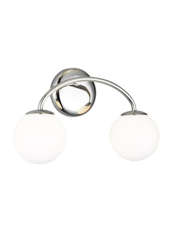 Alain 2-Light Dimmable Vanity Light, Polished Nickel