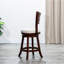 Tabouret de comptoir de 24 po avec finition cerisier et siège en tissu beige, dossier pivotant à lattes pour une expérience confortable en cerisier, tissu, utilisation quotidienne confortable-614138571-614138570