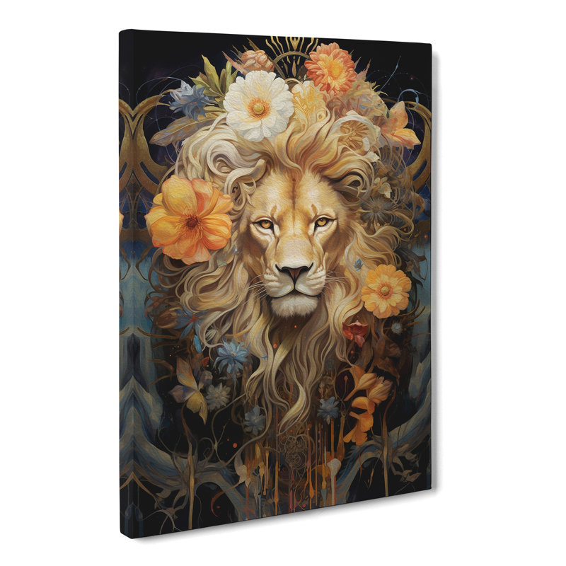 Leo Zodiac Contemporary - Wrapped Canvas, 60cm H x 40cm W x 3cm D