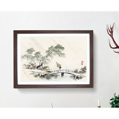 Man Crossing the Bridge by Kono Bairei - Picture Frame Painting Print