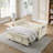 Loveseats Sofa Bed With Pull-Out Bed,Adjsutable Back And Two Arm Pocket