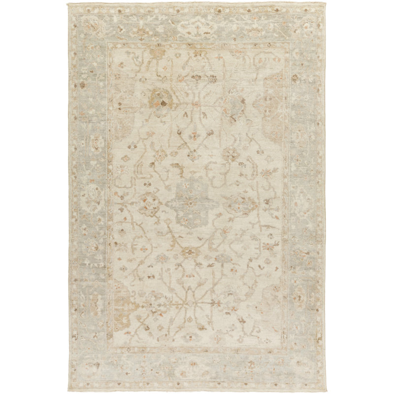 Hardman Wool Oriental Area Rug, Rectangle 6' x 9'