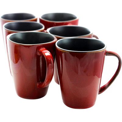 Ensemble de tasses en grès 14 oz Elama Mulberry, 6 pièces