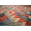 Tapis oriental multicolore en laine Kilim 9 x 10