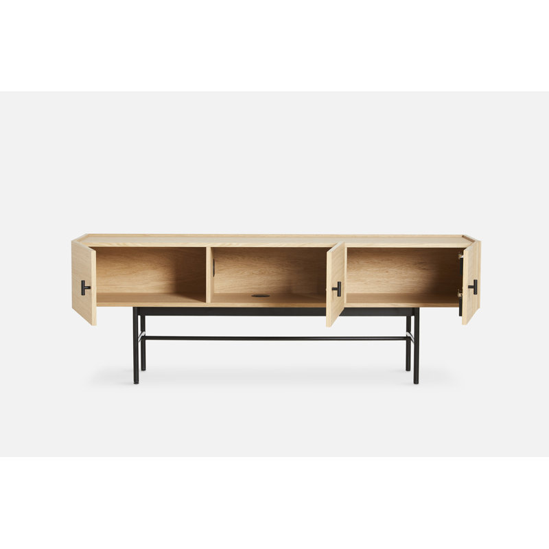 Array Low Sideboard (150 Cm), Black/Oak