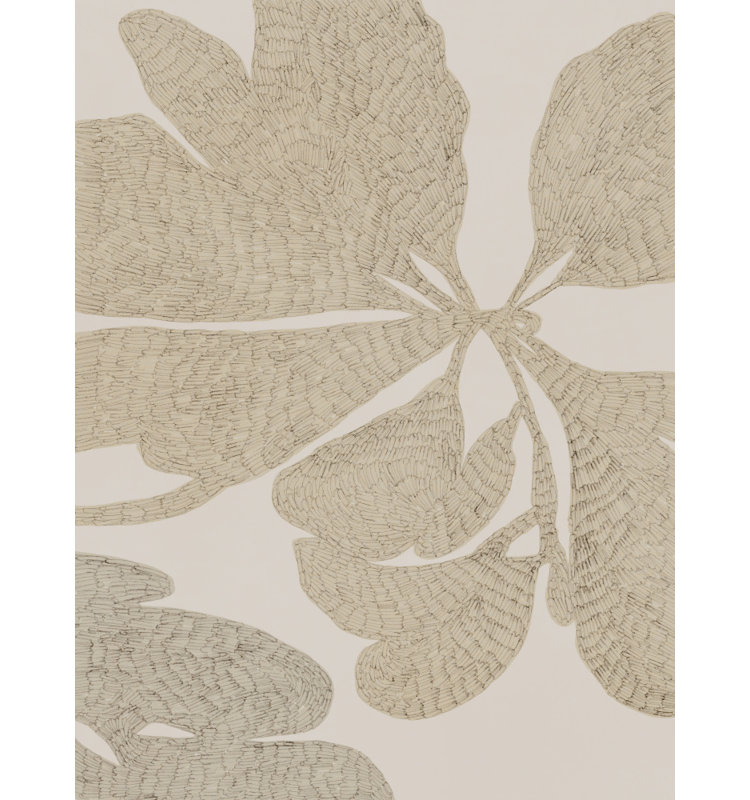 Textured Leaf Dance Print, 12 × 18, Matted Framed Print, Gold