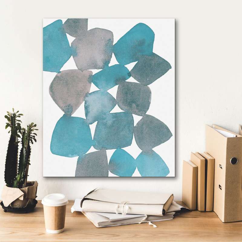 «Boho Beautiful 2 Blue» par Moira Hershey, art mural sur toile, H 24 po x l 20 po x P 0,75 po