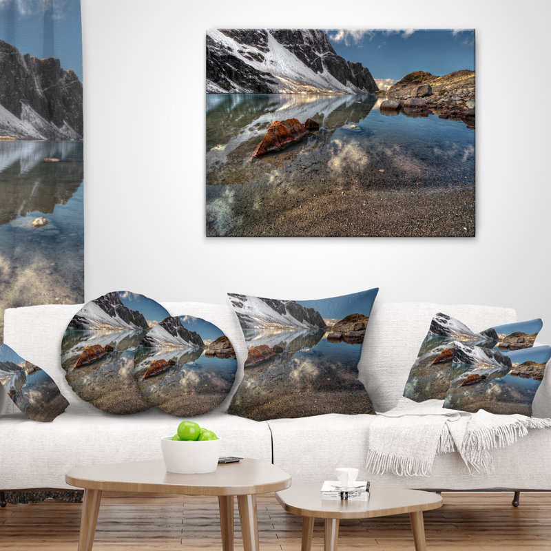 Coussin Sapphire Mountain Lake, 16 po x 1 po, Coussin décoratif