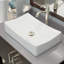 Novatto 13.75'' Glossy White Ceramic Rectangular Bathroom Sink