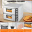 Comptoir de four à pizza commercial, four à pizza électrique en acier inoxydable de 1 100 W, machine à pizza d'intérieur avec minuterie / plateau à miettes, cuiseur à pizza à une seule couche pour la maison de restaurant