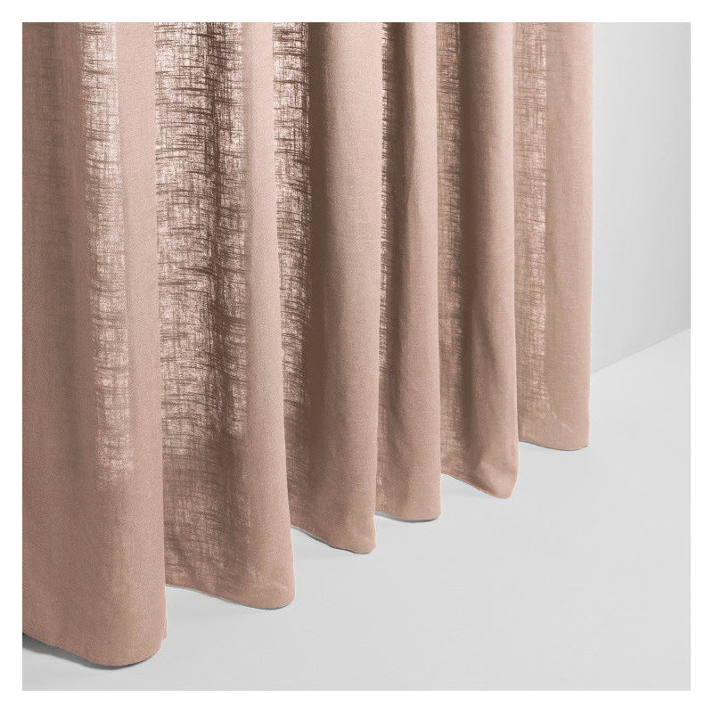 Bellavista Semi Sheer Curtain Single Panel, Width 350 x Drop 280cm, Light Beige