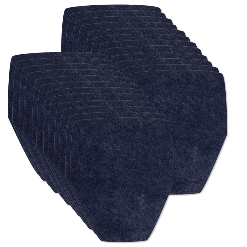 G-Floor Drip & Dry Absorbent Vinyl Urinal Mat (24-Pack), Blue, 24"W x 30"L