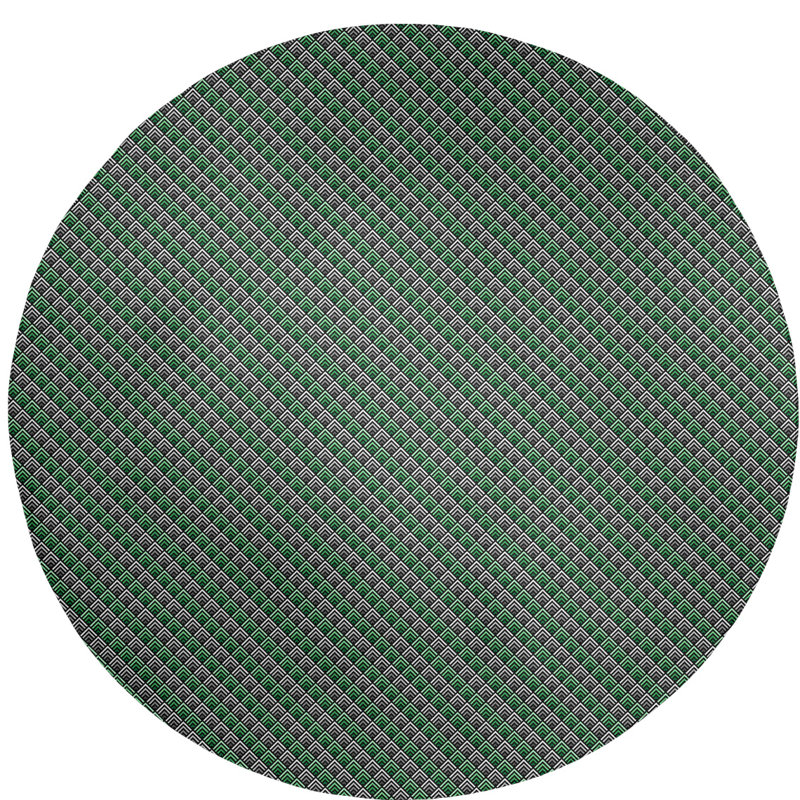 Chenille Geometric Indoor Rug, Round 5'