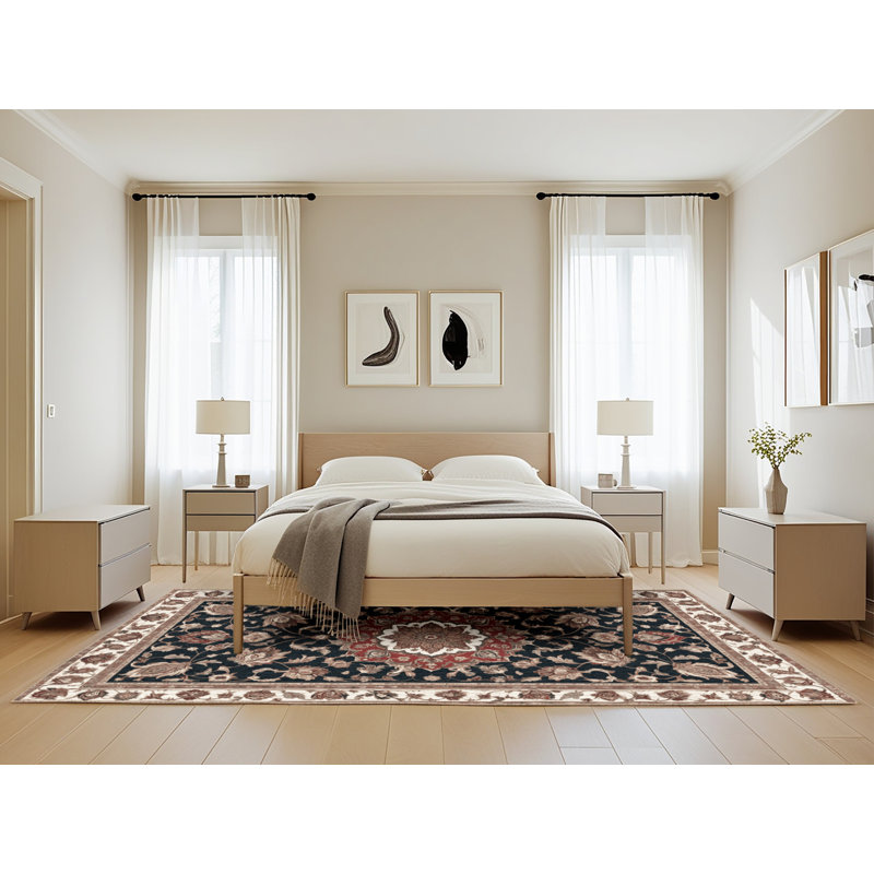 Tapis brun lavable à la machine, Rectangle de 5 pi x 8 pi