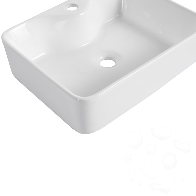 Ceramic Rectangular Bathroom Sink