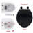 Toilet Seat Round,Toilet Seat with Toddler Seat Built in, Potty Training Toilet Seat Round Fits Both Adult and Child, with Soft Close, Easy Install and Clean - Black-123121808