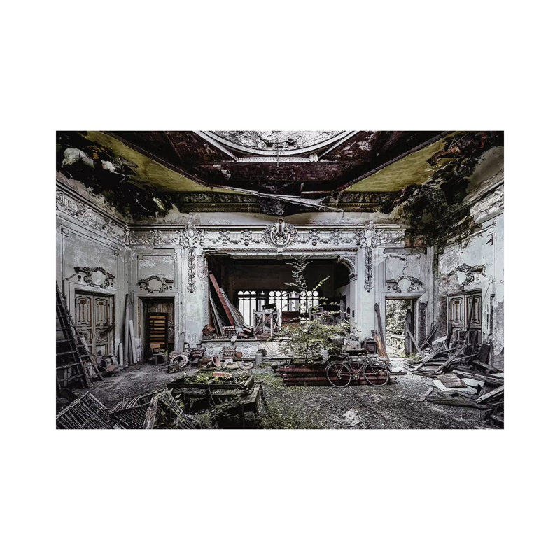 Decay And Details In A Derelict Theatre by Simon Yeung - Print on Canvas, Wrapped Canvas, 20.32cm H x 30.48cm W x 1.91cm D