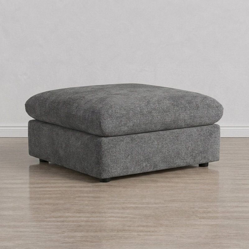 Repose-pieds modulaire rembourré 34 "Sheley Cloud, Repose-pieds sans rangement, Gris