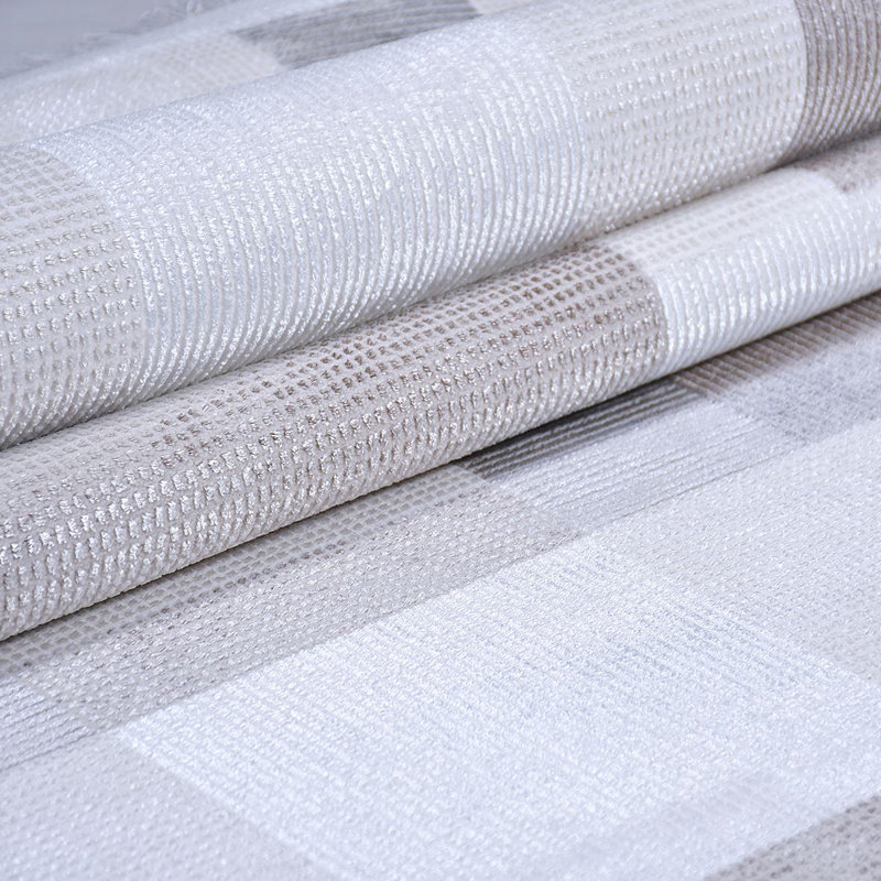 Tapis moderne / abstrait beige lavable à la machine antidérapant, Tapis de couloir 2 pi 8 po x 13 pi 2 po
